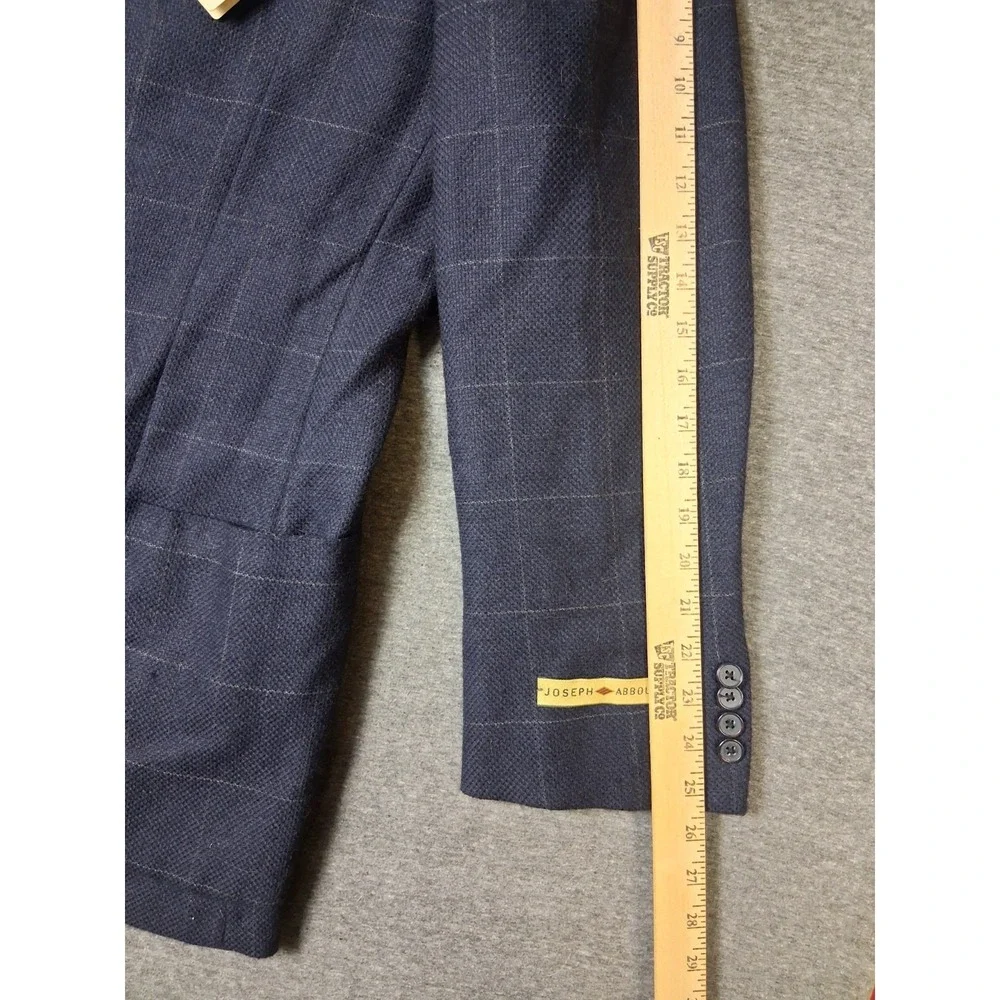 NEW Joseph Abboud Mens Jacket 42R Blue Plaid Wool Sportcoat Lightweight USA Made